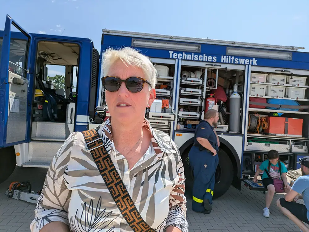 Daniela Busche beim Jubiläum der Kinder- und Jugendfeuerwehr Haimar